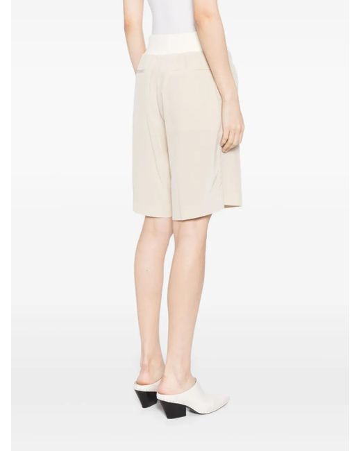 Helmut Lang Natural Bomber Silk Shorts