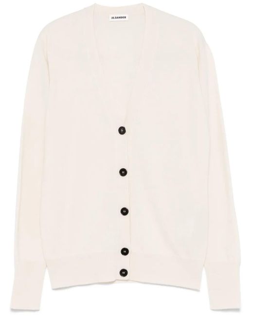 Jil Sander Vネック カーディガン Natural