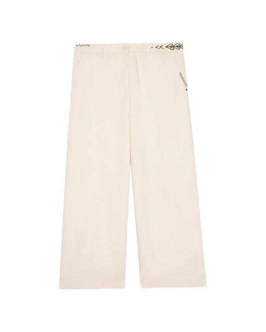 Ottod'Ame White Embroidered Trousers