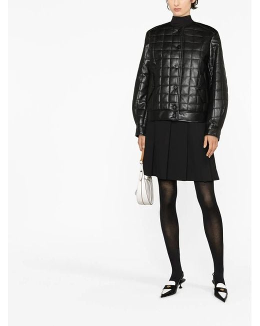 Rodebjer Black Quilted Bomber Jacket