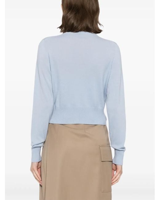 N.Peal Cashmere Blue Ivy Cropped Cardigan
