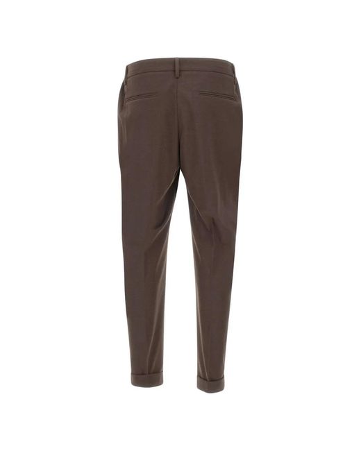 Devore Gray Pleated-Detail Trousers for men