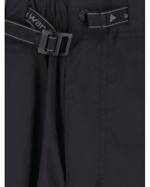 And Wander Blue Belted Cargo Shorts for men