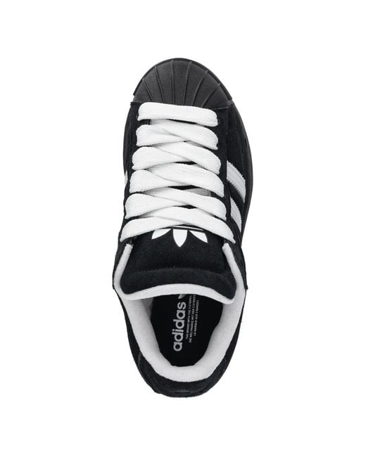 Adidas Black Superstar St Stripes Sneakers