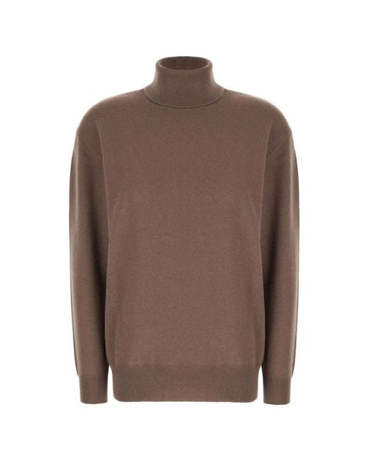 Brunello Cucinelli Brown Turtleneck Wool Sweater