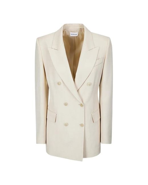 P.A.R.O.S.H. White Double-Breasted Blazer