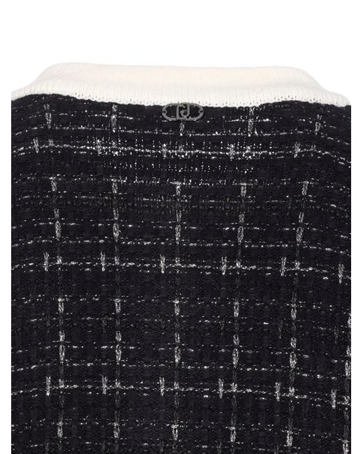Liu Jo Tweed Jack Met Sierknopen in het Black