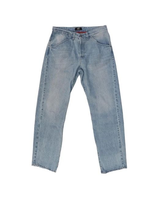 HTC Blue Twisted Loose-Fit Jeans for men