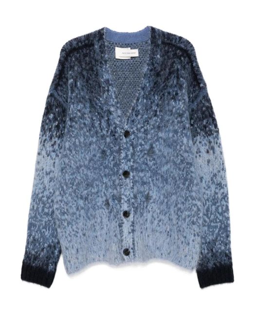 Feng Chen Wang Blue Cardigan Mit Farbverlauf