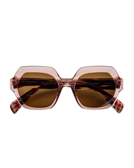 Etnia Barcelona Brown Es Vedra Sun Sonnenbrille Mit Geometrischem Gestell