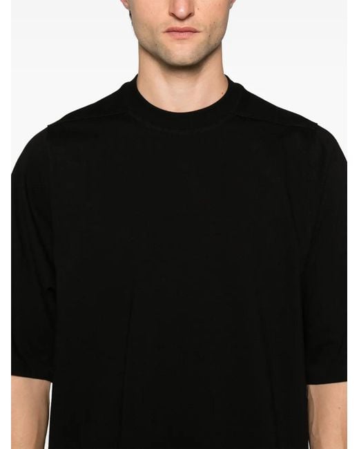 Rick Owens Black Jumbo Organic-Cotton T-Shirt for men