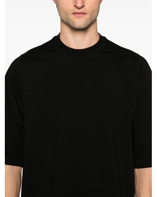 Rick Owens Black Jumbo Organic-Cotton T-Shirt for men