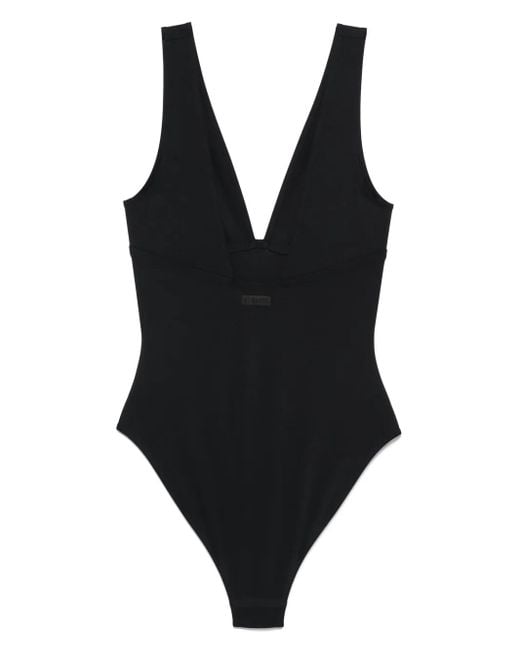 Mc2 Saint Barth Black V-Neck Swimsuit