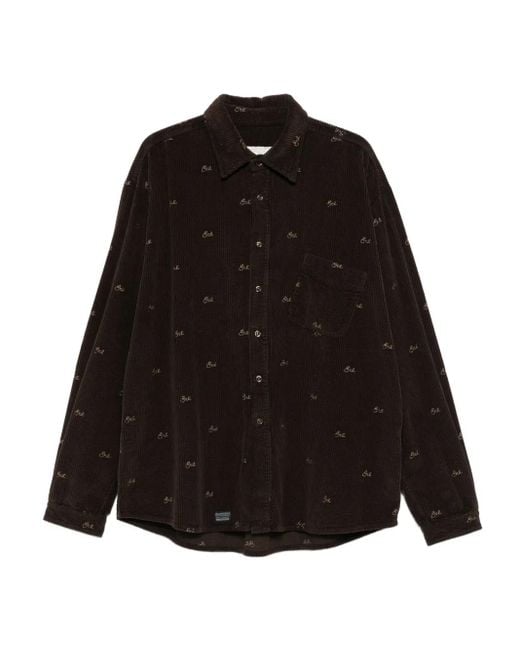 Chemise En Velours Côtelé À Logo Brodé ERL pour homme en coloris Black