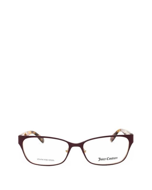 Juicy Couture Red Rectangle-Frame Glasses