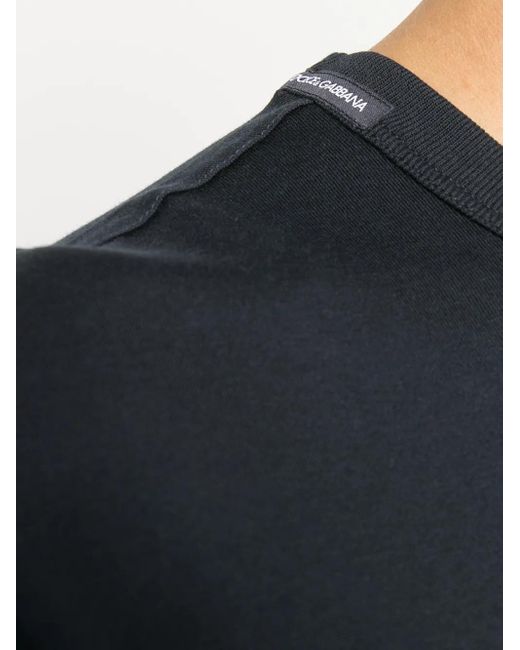 Dolce & Gabbana Black Cotton Jersey T-Shirt for men