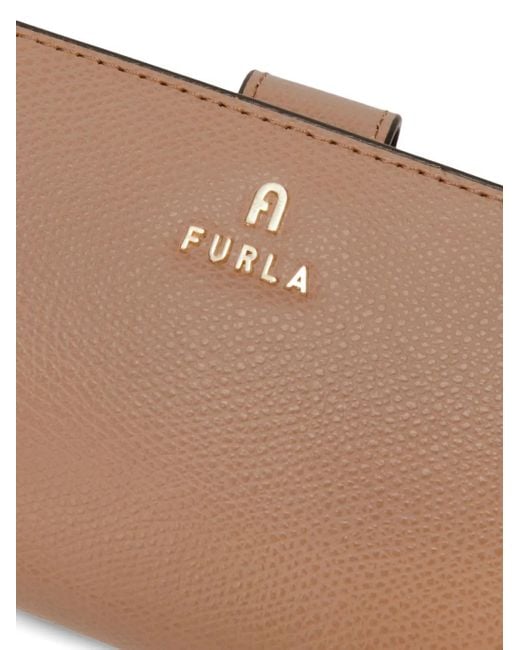 Furla Brown Medium Camelia Leather Flap Wallet