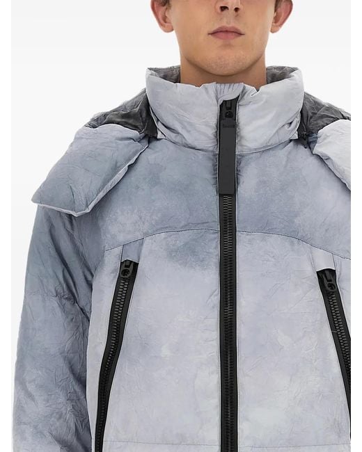 JG1 Gray Padded Hooded Jacket for men