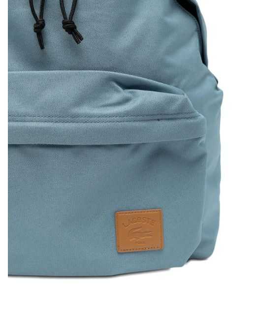 Lacoste Blue Logo-Patch Backpack for men
