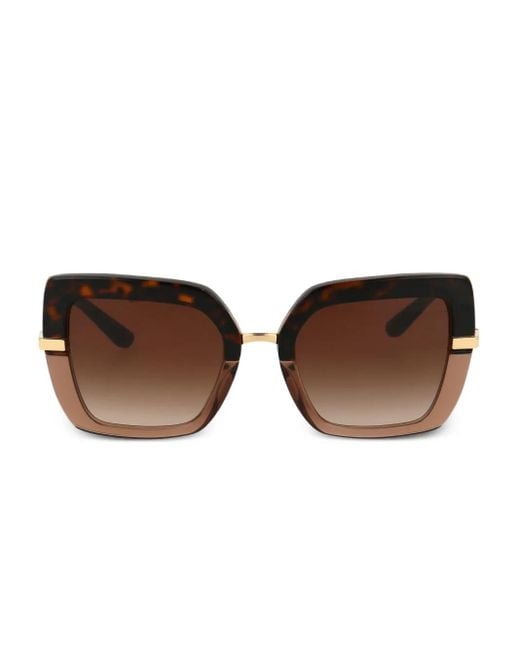 Dolce & Gabbana Brown Lunettes De Vue À Effet Écaille De Tortue