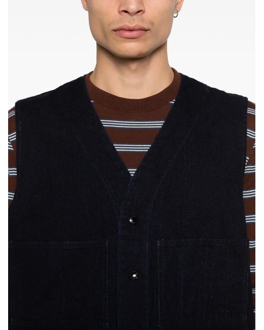 Filson Black Pocket Buttoned Gilet for men