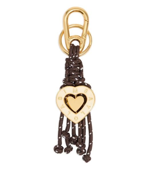 Bimba Y Lola Metallic Heart-Charm Rope Keyring