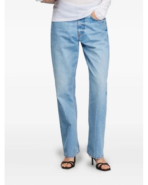 Semicouture Blue Gemma Cotton Jeans