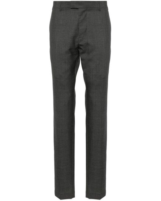 AMI Gray Tailored Virgin Wool Trousers for men