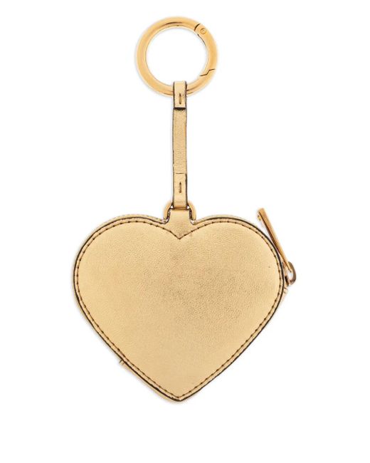 Versace Metallic Heart-Shaped Keyring