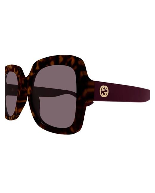 Gucci Brown Oversize-Frame Sunglasses