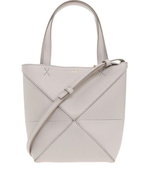 Loewe レザー トートバッグ White