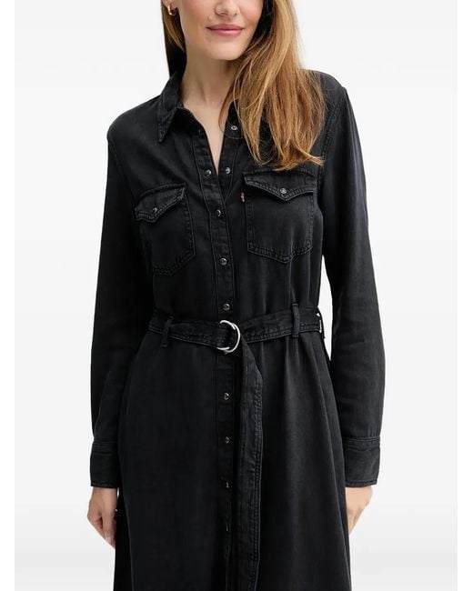 Levi's Black Belted Denim Dress