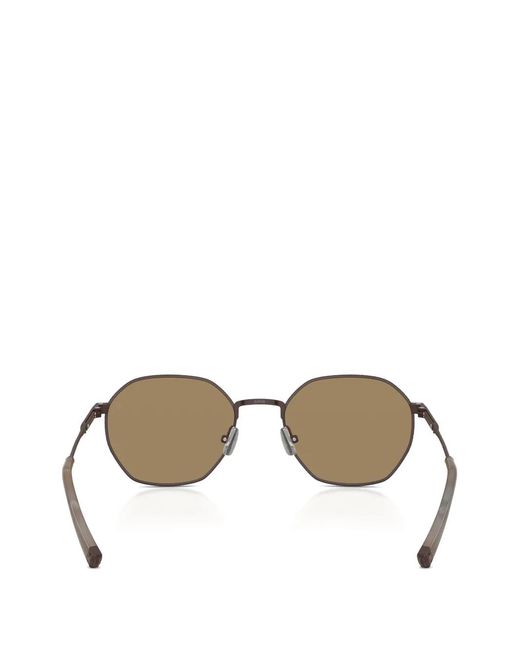 Brunello Cucinelli Metallic Lunettes De Soleil À Monture Géométrique