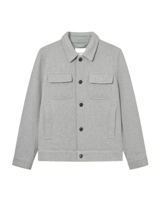 Les Deux Gray Nash Twill Wool Jacket for men