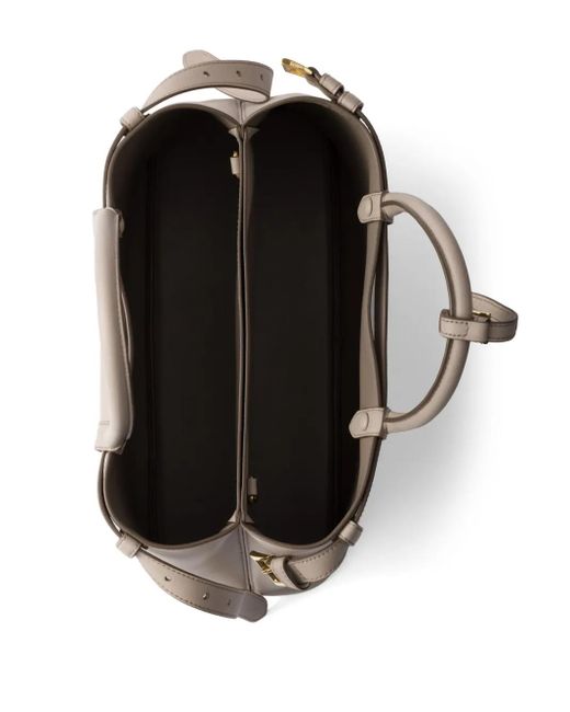 Prada Brown Mittelgroße Buckle Tote Bag