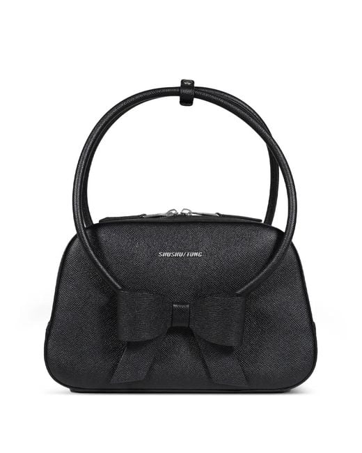 ShuShu/Tong Black Bow-Detail Leather Tote Bag