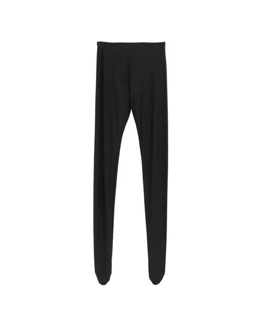 Maison Margiela Black Four-Stitch Leggings