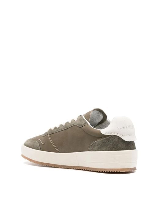 Philippe Model White Logo-Patch Sneakers for men