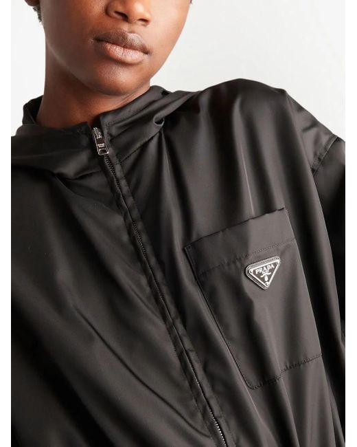Prada Re-Nylon Regenjas in het Black