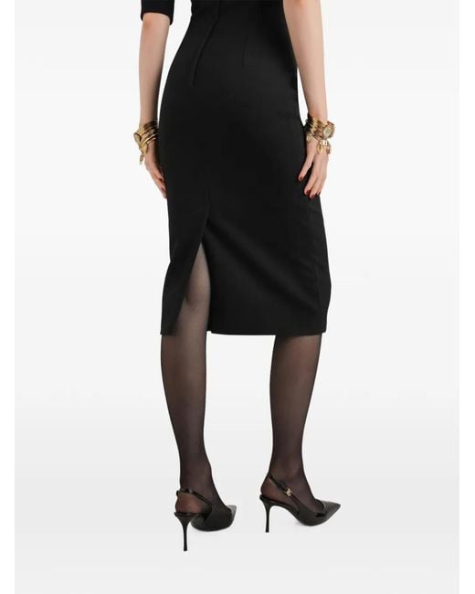Dolce & Gabbana Black Double Wool Crêpe Dress