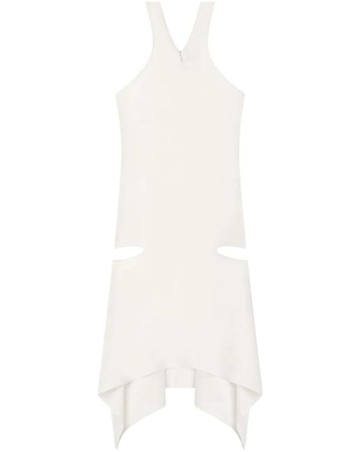 Courreges White Cut-Out Jersey Mini Dress