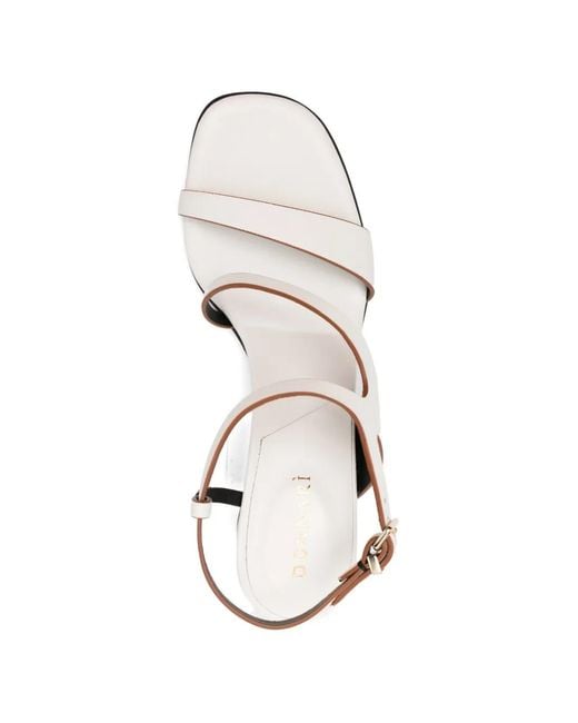 DONNARì White Strappy Leather Sandals