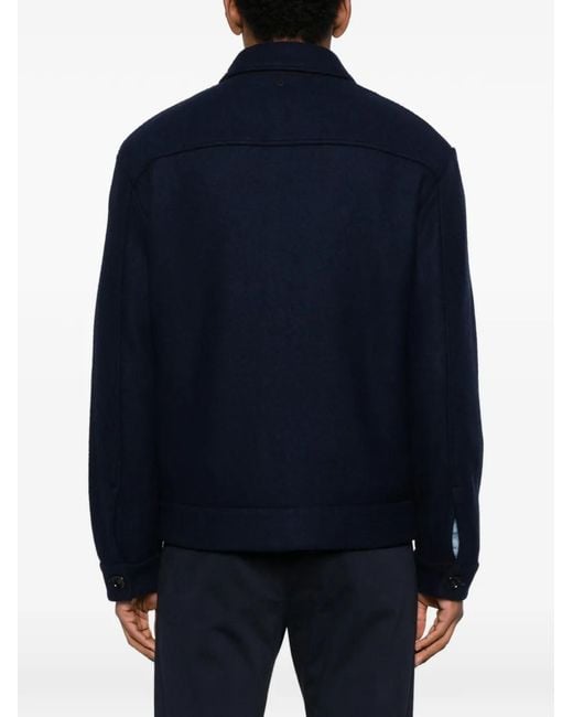 Dondup Blue Surchemise À Poches Poitrine for men