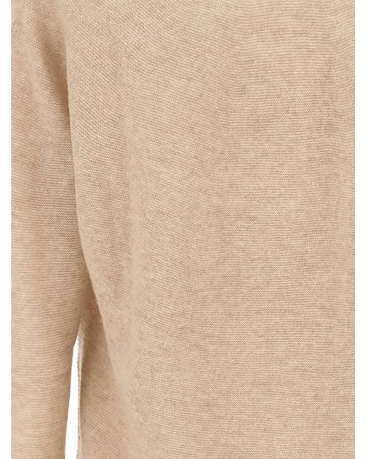 Hemisphere Natural V-Neck Cashmere Sweater
