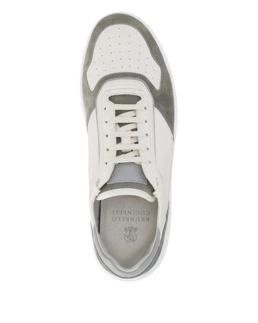 メンズ Brunello Cucinelli Leather Sneakers White