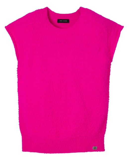 Marc Jacobs Pink Pilled Cap-sleeve Wool Vest
