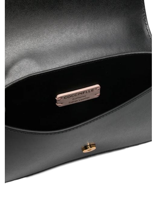 Coccinelle Black Small C-Me Logo Cross Body Bag
