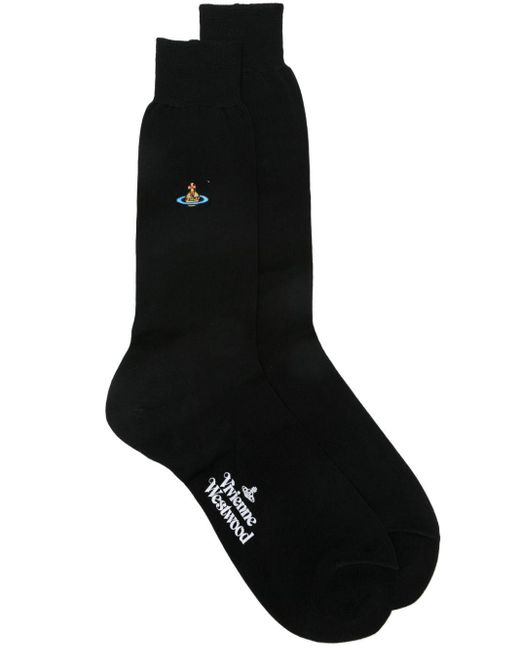 Vivienne Westwood Black Uni Colour Plain Socks