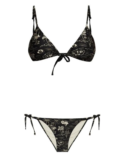 Emporio Armani Black Two-Piece Swimsuit