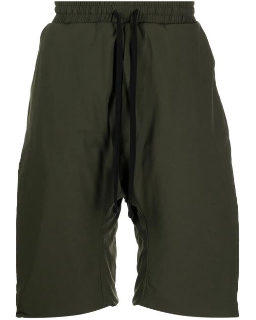 Thom Krom Green Drawstring Drop-Crotch Shorts for men